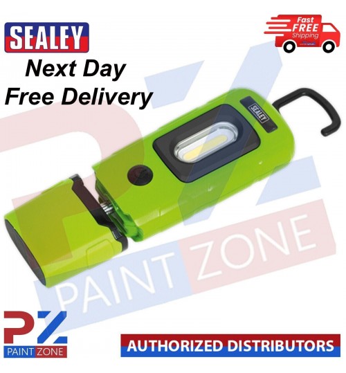 SEALEY LED3601G Rechargeable 360* Inspection Lamp 3W COB LED Green Lithium